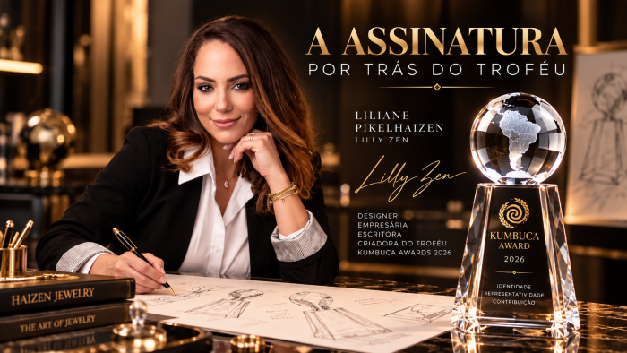 Liliane Pikelhaizen criando o troféu em cristal do Kumbuca Awards